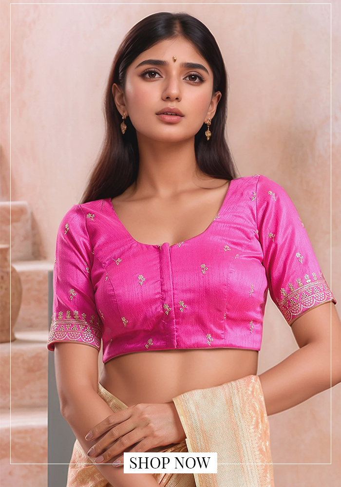 Pink silk blouse