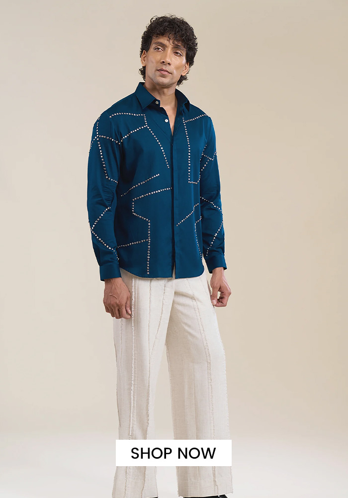 Placement embroidered shirt