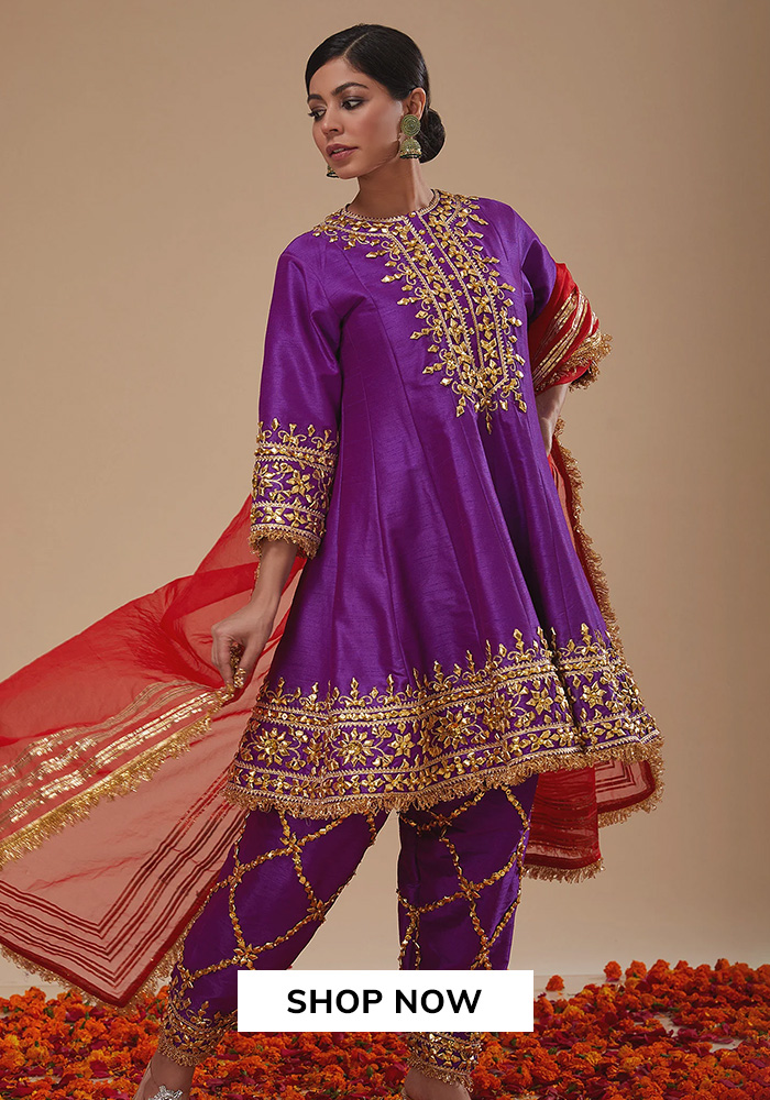 Preeti S Kapoor purple anarkali salwar