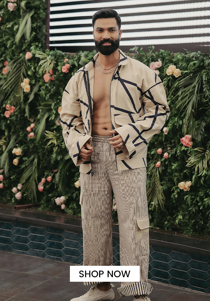 Printed jacket and pant set