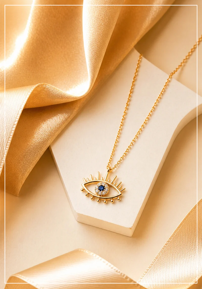 Protective eye charm necklace