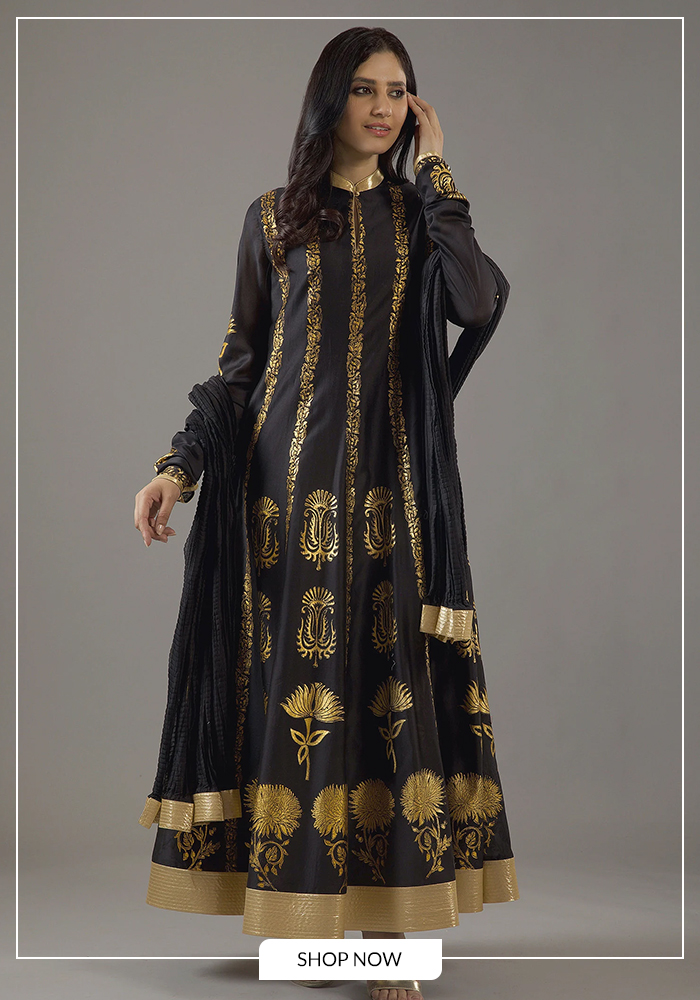 Rohit Bal black anarkali