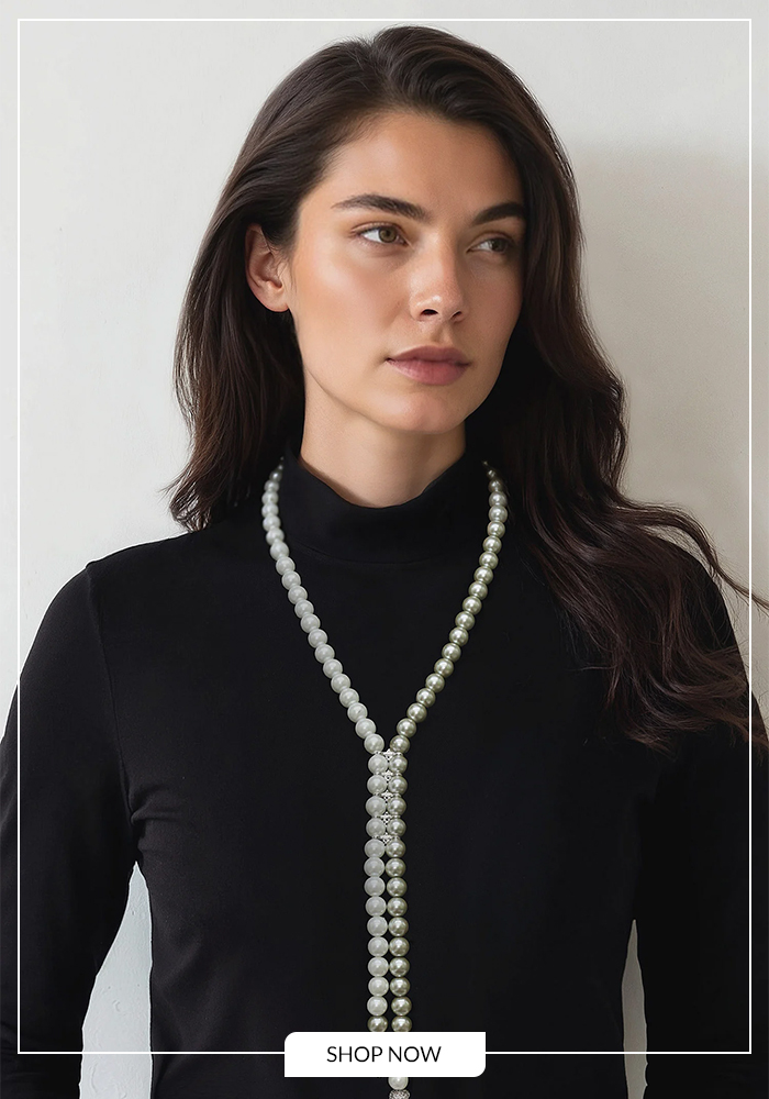 Shell pearl designer necklace