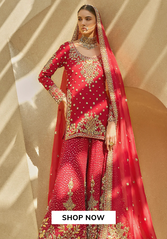 Tamanah Punjabi Kapoor red punjabi bridal suit