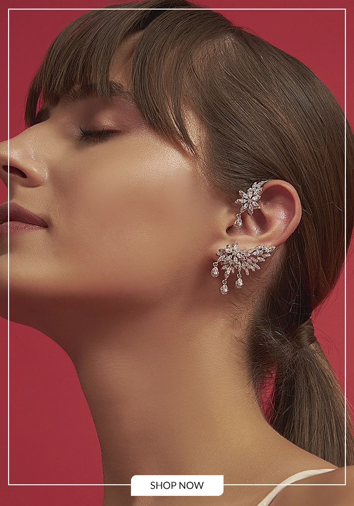 1. Minimal Diamond Ear Cuffs – For the Sleek, Understated Bride