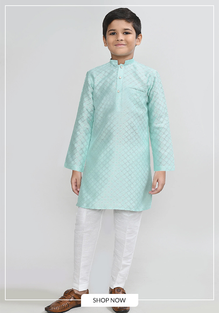 Janmashtami Looks for Kids That Are Anything But Costume-y 5 5. Pastel Kurta Sets