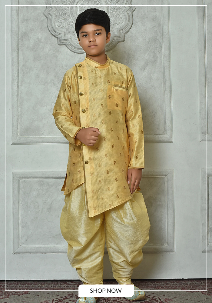 Janmashtami Looks for Kids That Are Anything But Costume-y 6 6. Dhoti Sets With Modern Details