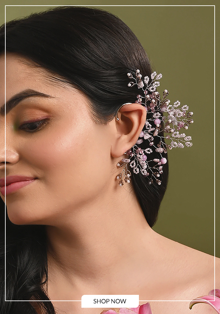 6. Floral Ear Cuffs