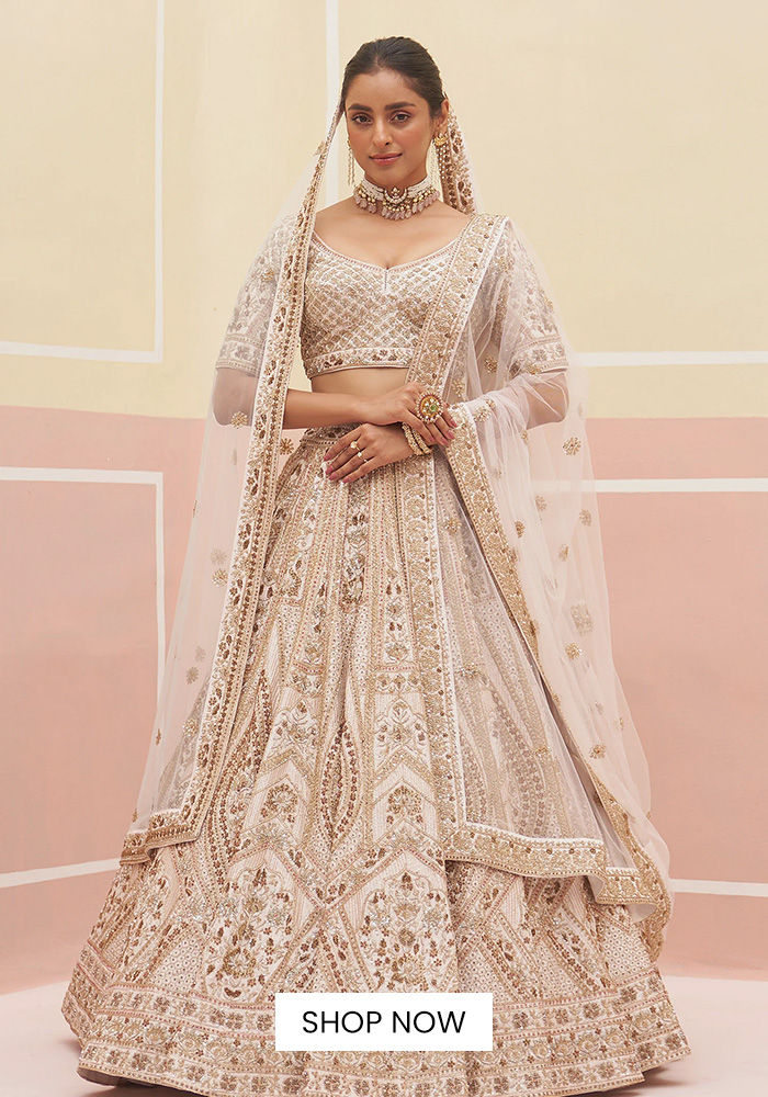 Vintage jaal zari embroidered blush pink lehenga set