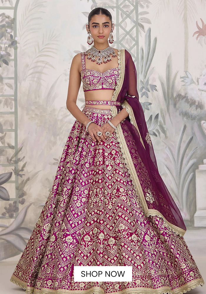 Zari dori embroidered lehenga set