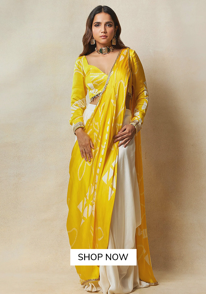 Asymetrical saree