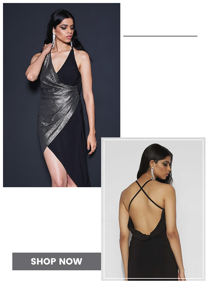 Cowl-back dresses