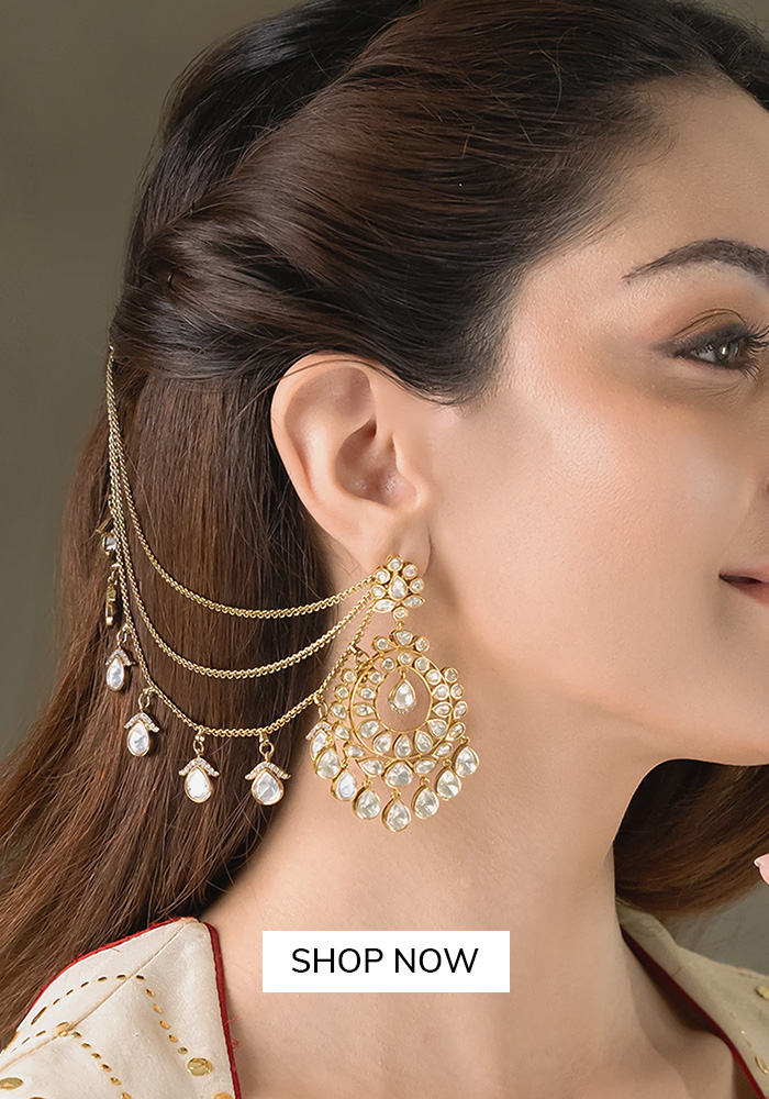 Chandbalis with Ear (Kaan) Chains