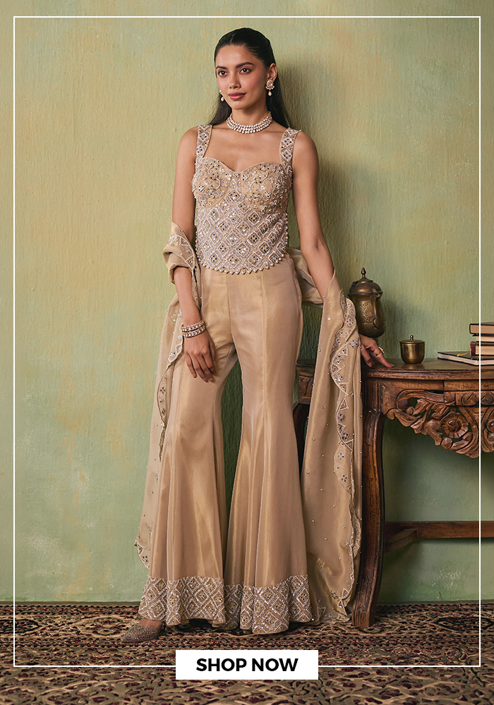 Choli and pant set for diwali house party