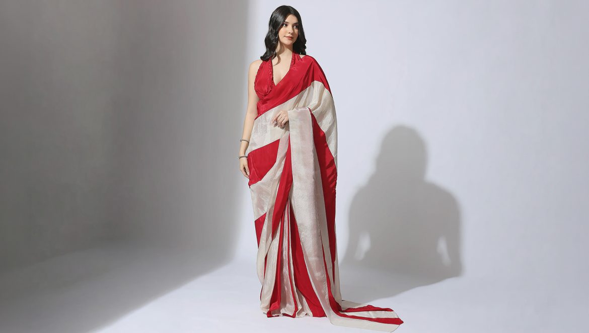 Contemporary Sarees to Wear for Durga Puja in London