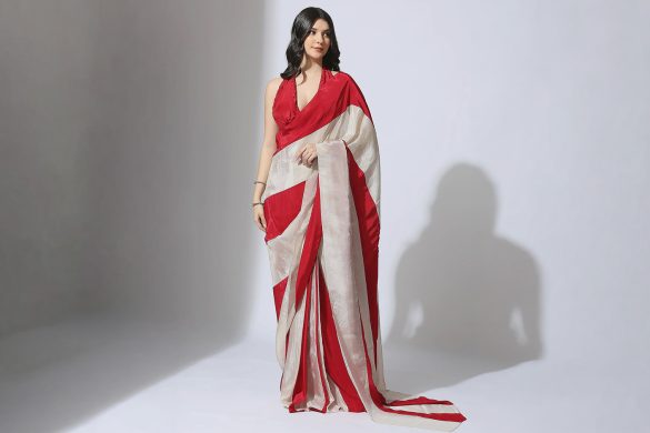 Contemporary Sarees to Wear for Durga Puja in London