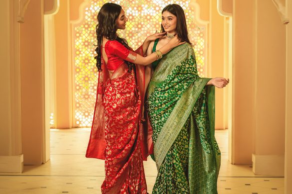 Durga puja saree trend