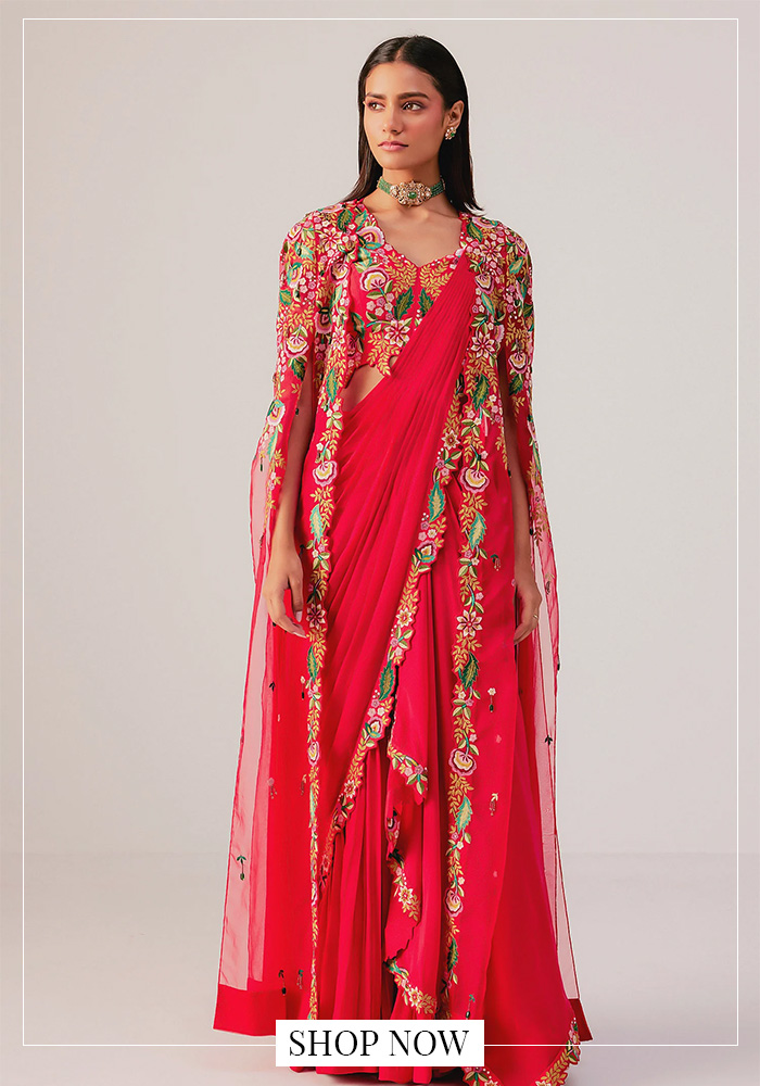 Saree and cape set