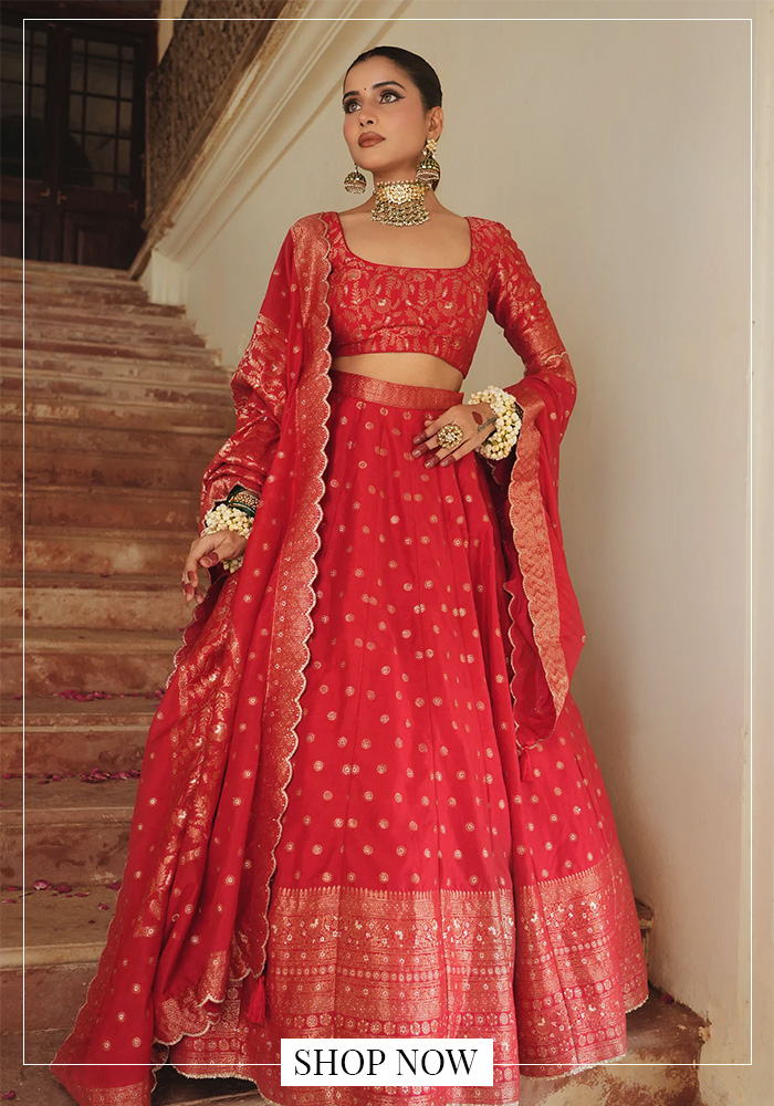 Velvet butti lehenga