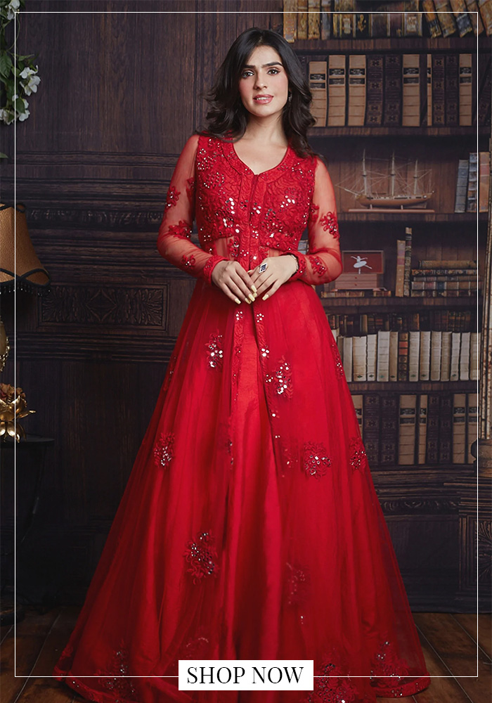 Jacket lehenga set for NZ Karwa chauth