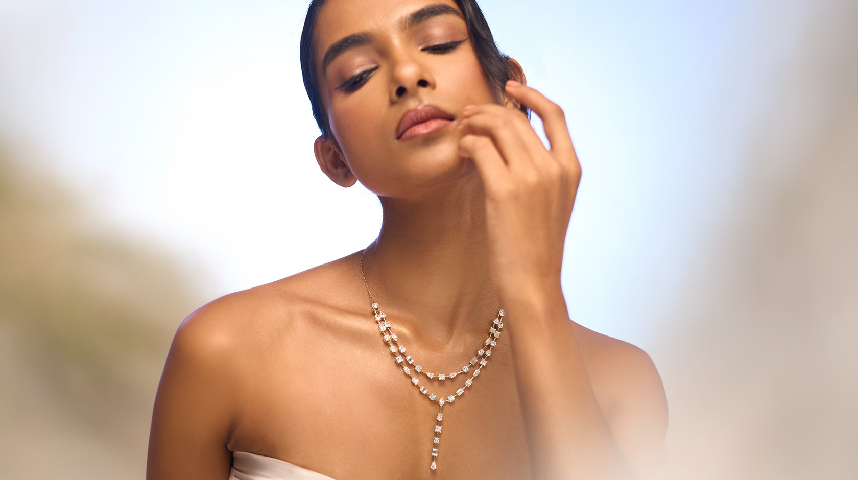 Lab grown diamond necklace