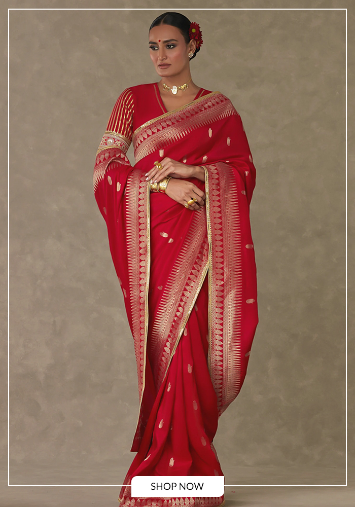 Masaba haath phool pattern saree