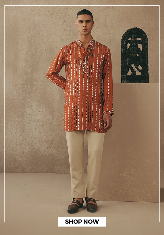 Mirror work kurta set