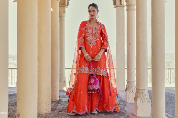 Orange outfit ideas for navratri day 4
