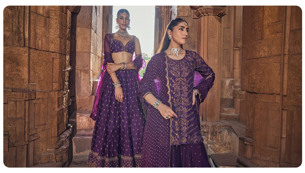 Purple outfit ideas for navratri day 9