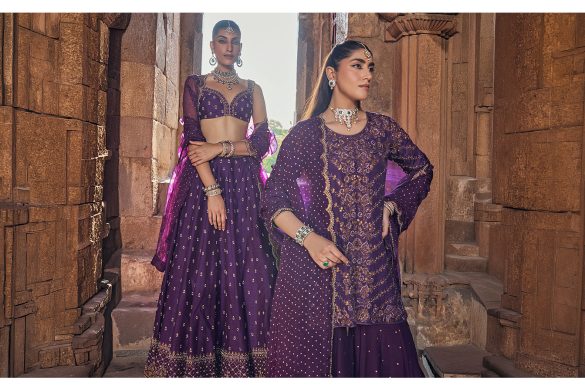 Purple outfit ideas for navratri day 9