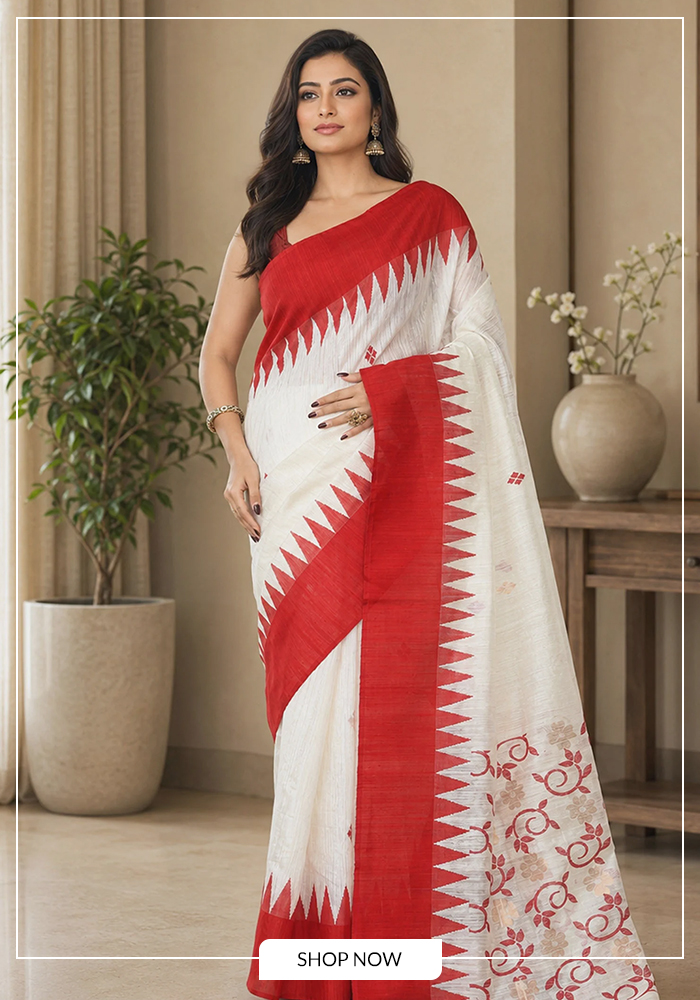 Silk saree for bisarjan