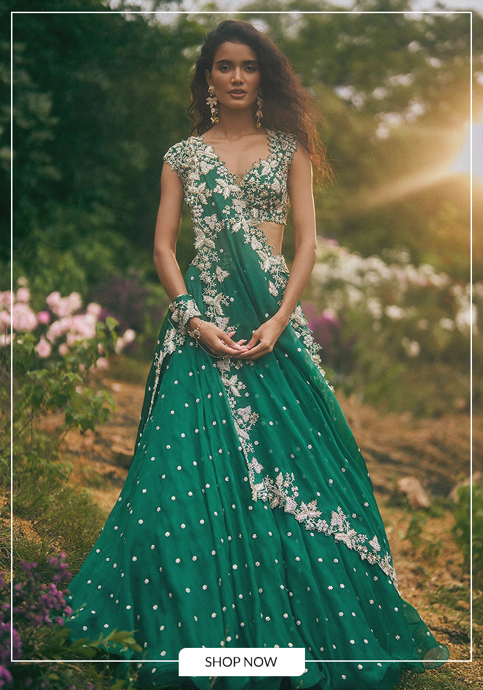 2. A Jewel-Toned Lehenga