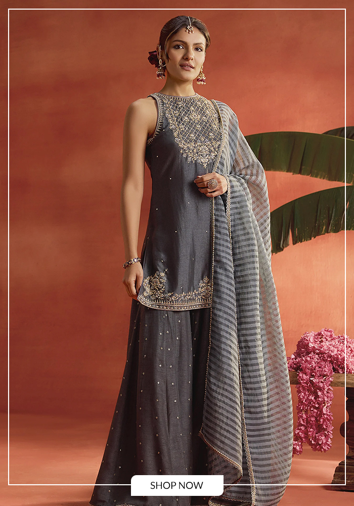 What's a chic take on grey for Navratri?