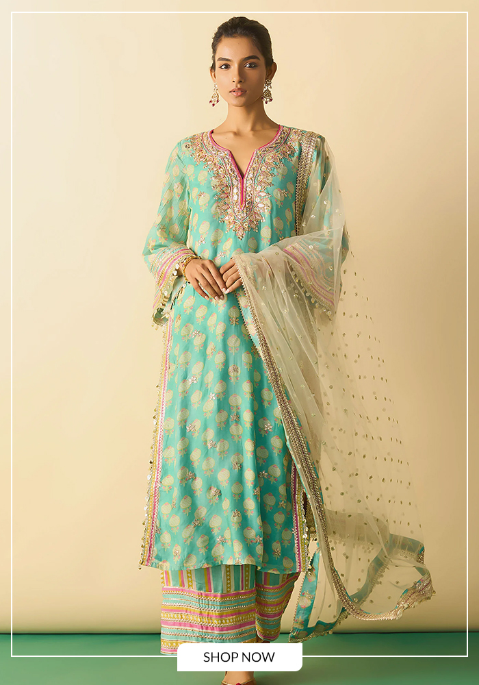 6. A Soft Pastel Indianwear Look