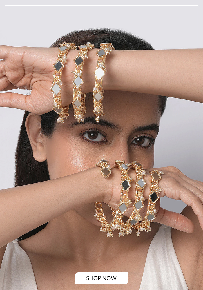 4. Stacked Kadas and Bangles: Drama Through Repetition