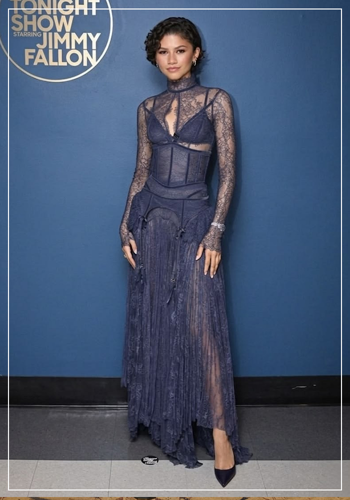 Zendaya in corset gown