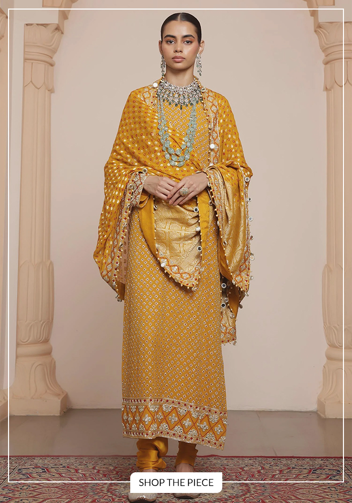 Arpita Mehta floral butti kurta set
