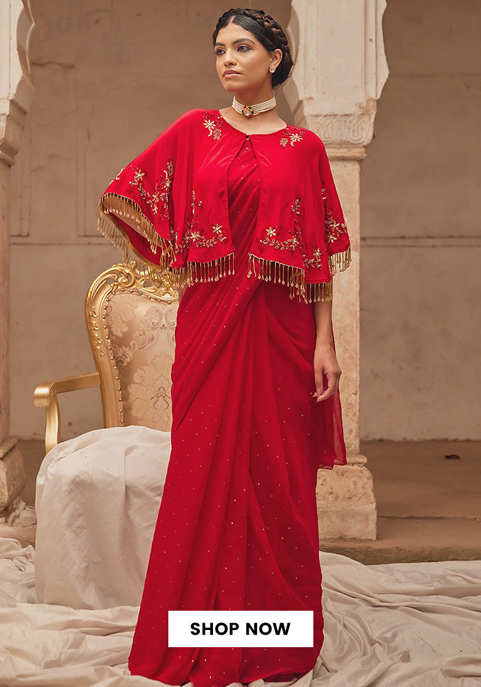 Cape saree set