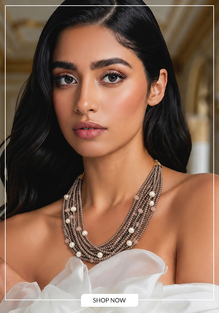 Crystal beaded necklace