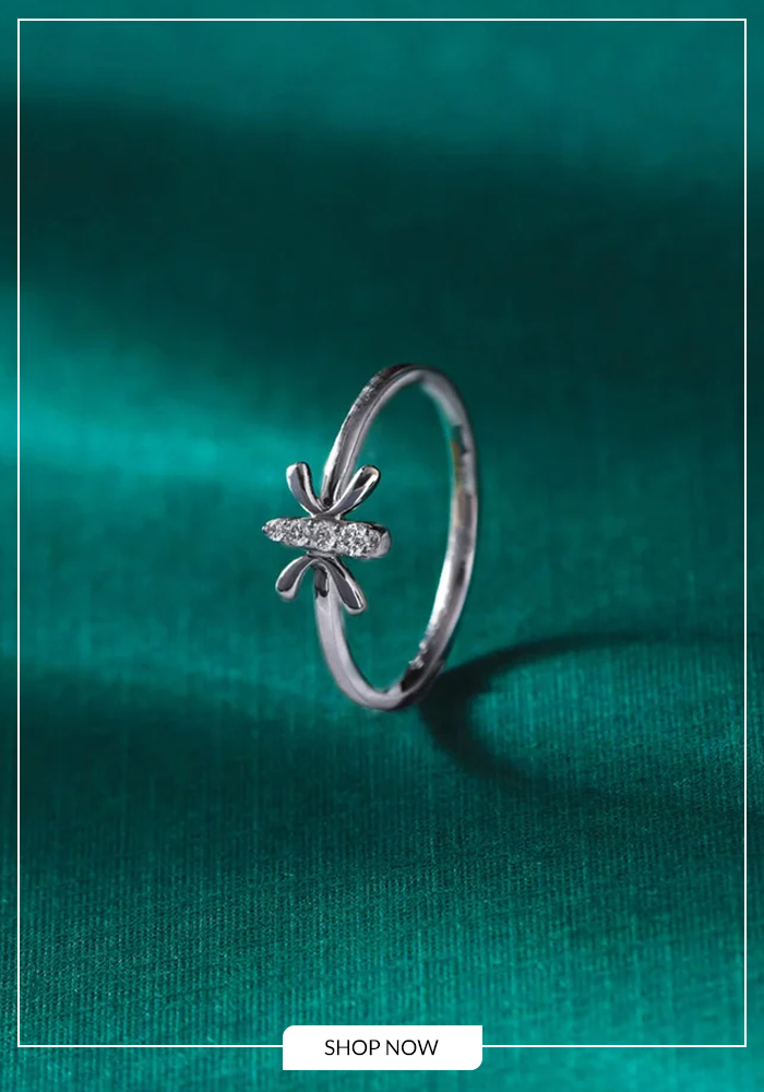 Diamond charm diamond ring perfect for everyday wear