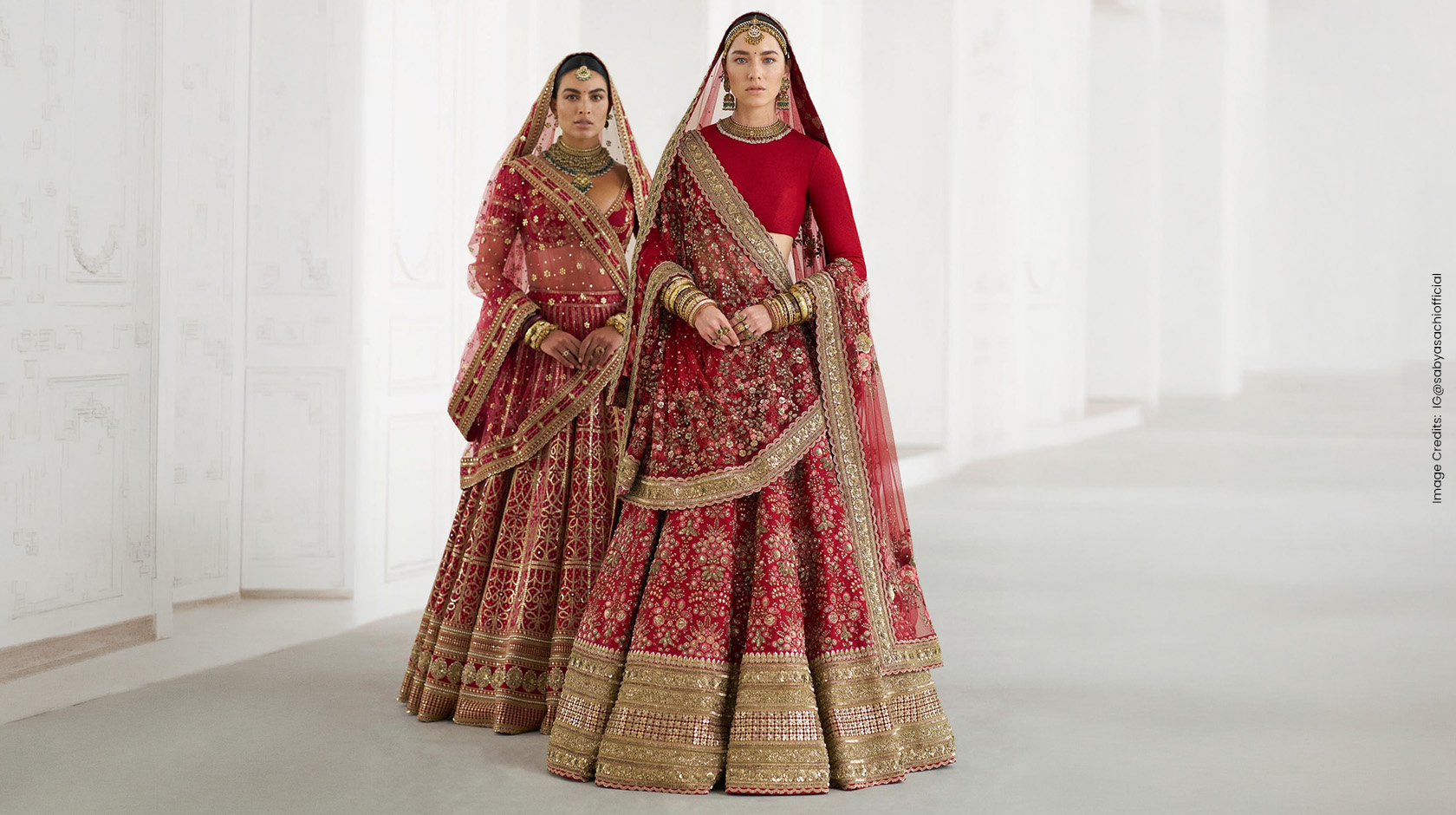 Sabyasachi red bridal lehengas
