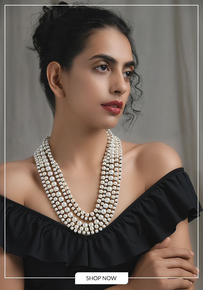 Gold plated beaded necklace