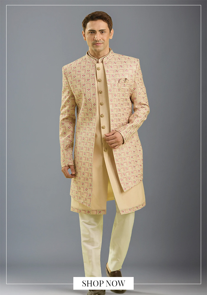 Gold sherwani