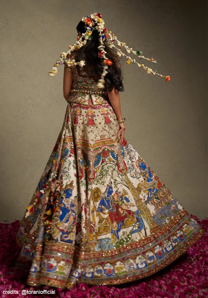 Isha Ambani's 2000 hour work Torani lehenga