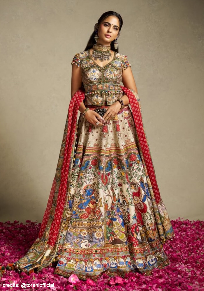 Isha Ambani's Torani Radha-Krishna lehenga