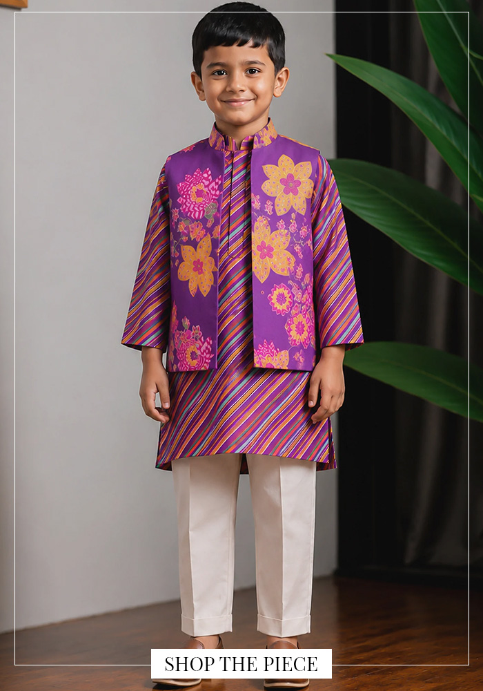 Little Royals_ Lehenga Choli and Kurta Pairing