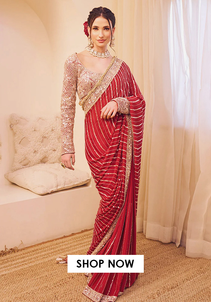Maroon saree for chhath puja
