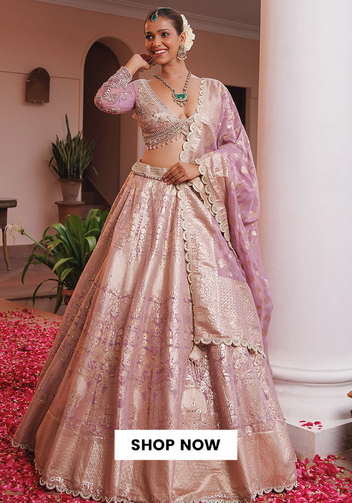 6 Diwali Outfit Trends Everyone Will Want to Copy This Year 4 Metallic hand embellished lehenga set