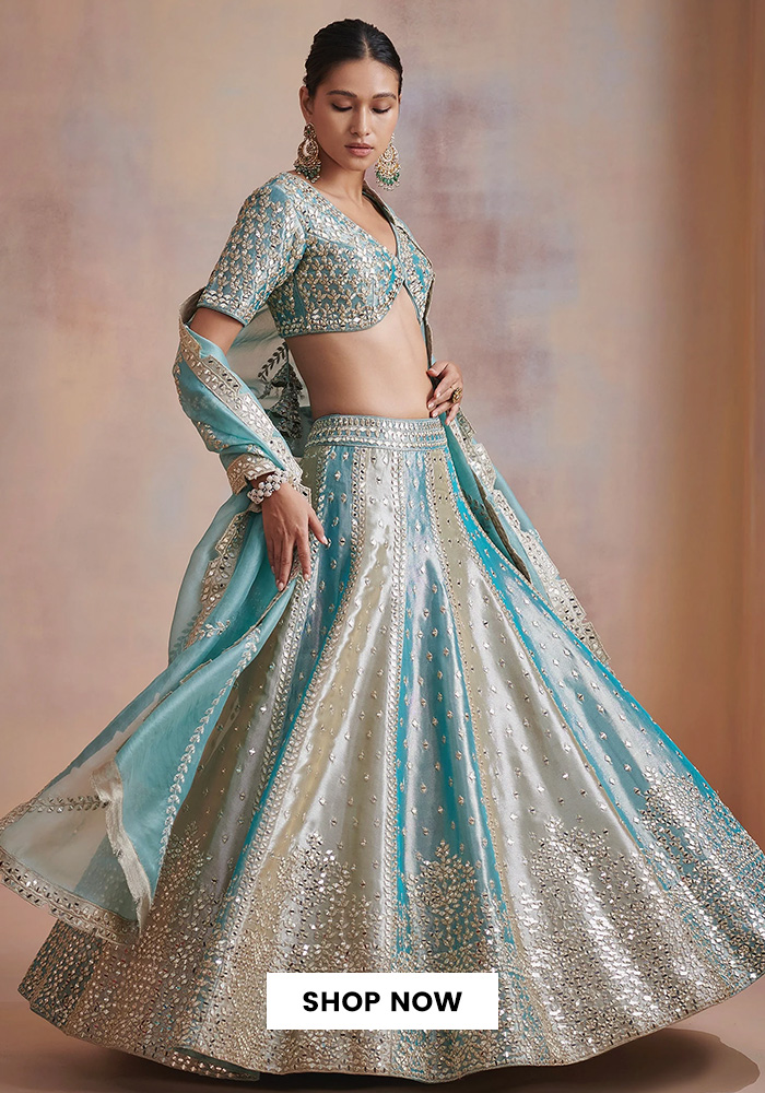 Mirror work lehenga set