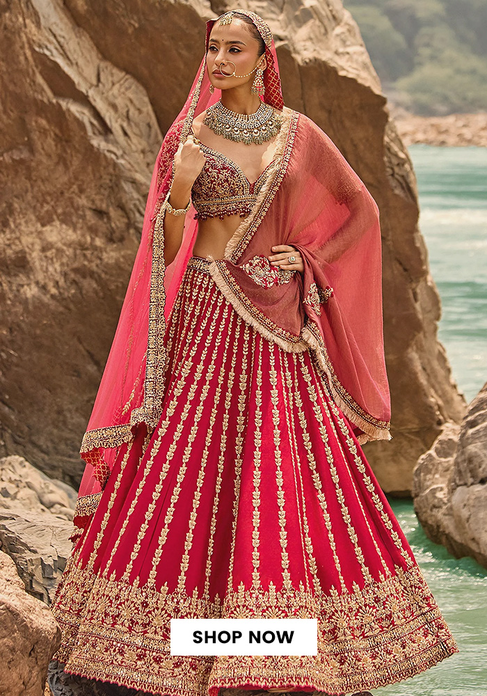 Nitika Gujral red bridal lehenga